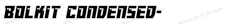 Bolkit Condensed字体转换